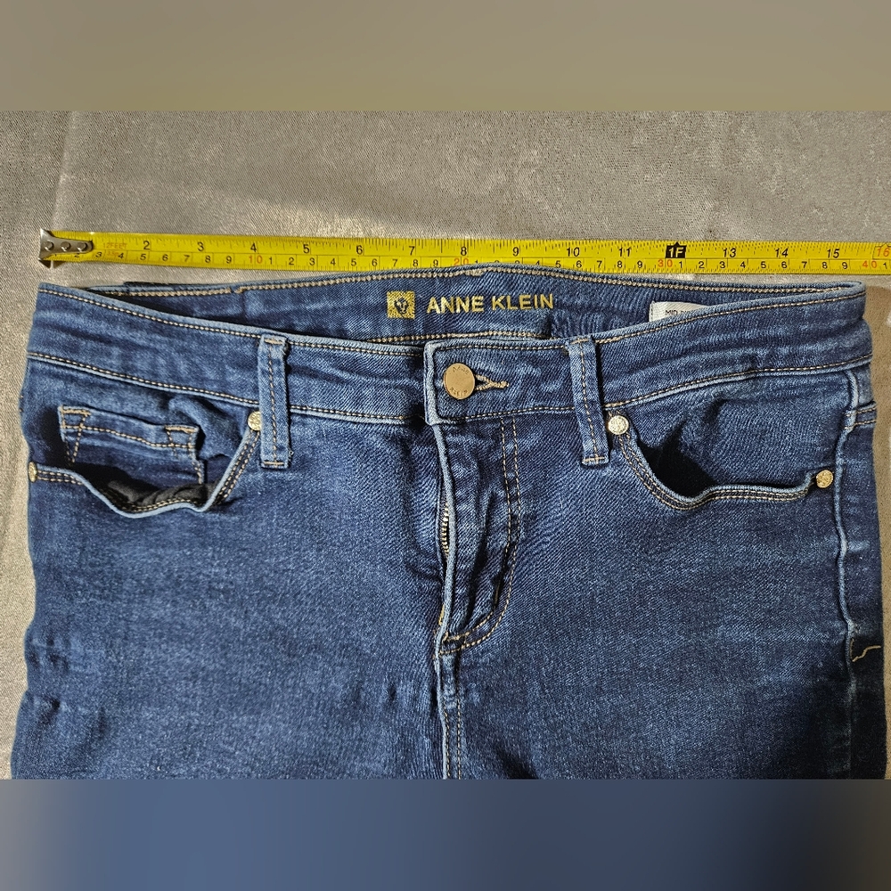 Anne Klein Mid Rise Skinny Denim Jeans Size 8 - Picture 4 of 7